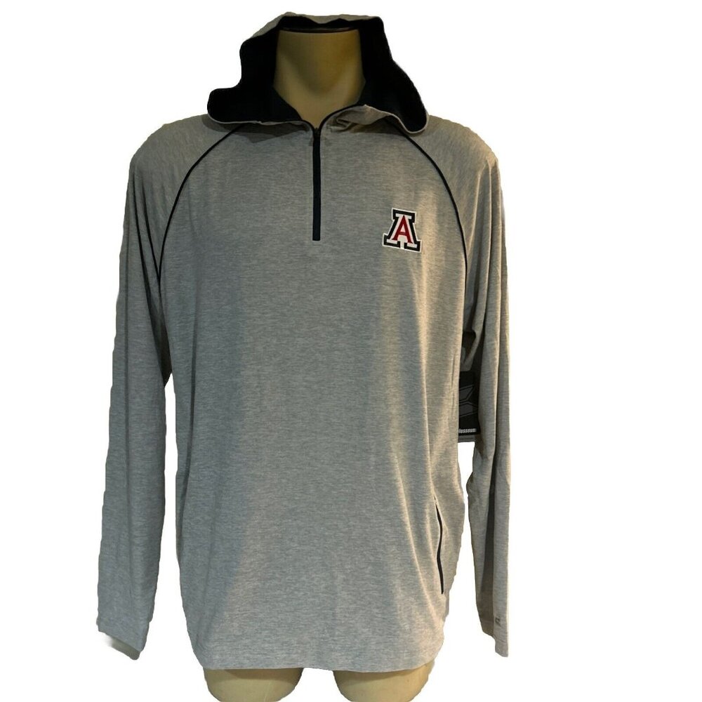 Arizona Wildcats Colosseum Performance Hooded Long Sleeve Shirt Men's L New